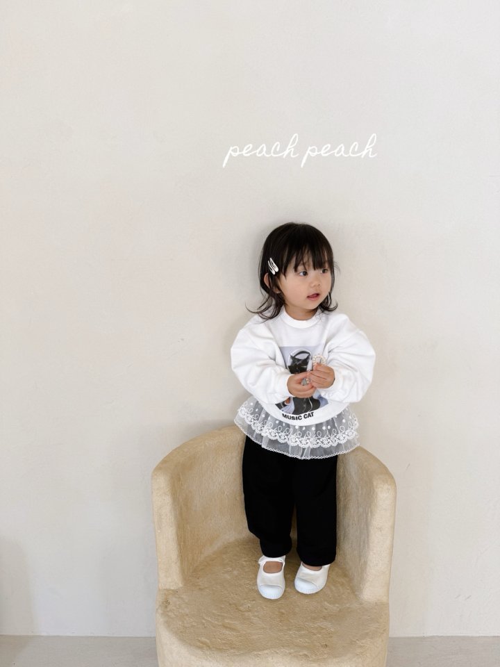Peach Peach - Korean Children Fashion - #fashionkids - French Cat Sweatshirt - 10