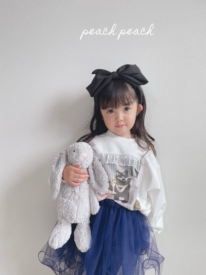 Peach Peach - Korean Children Fashion - #kidzfashiontrend - Classy Cat Sweatshirt - 3