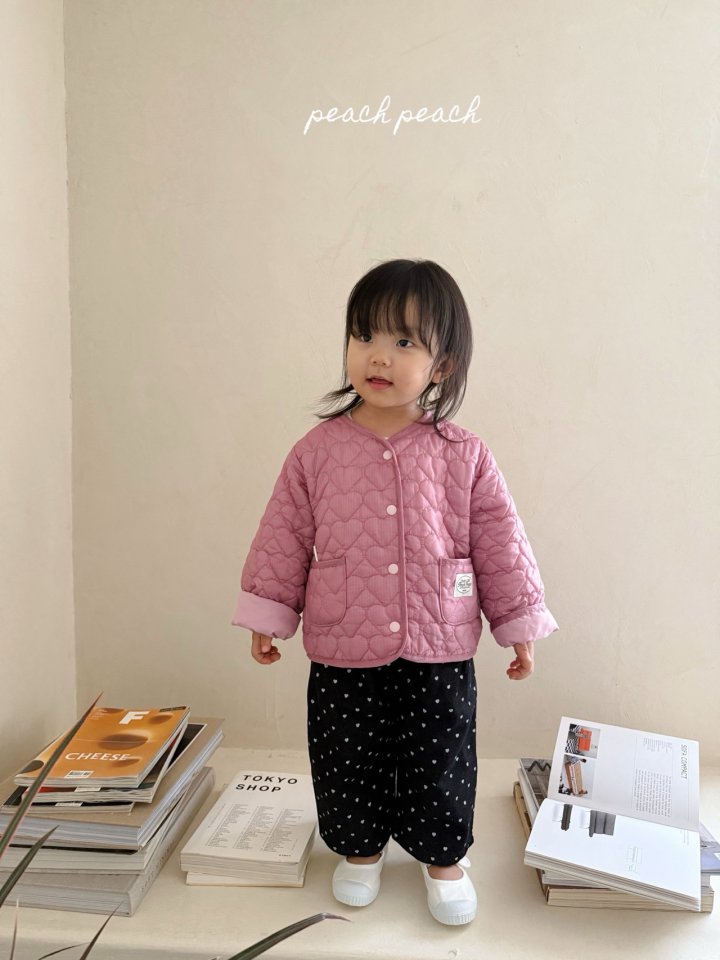 Peach Peach - Korean Children Fashion - #Kfashion4kids - Heart Quilted Jacket - 4
