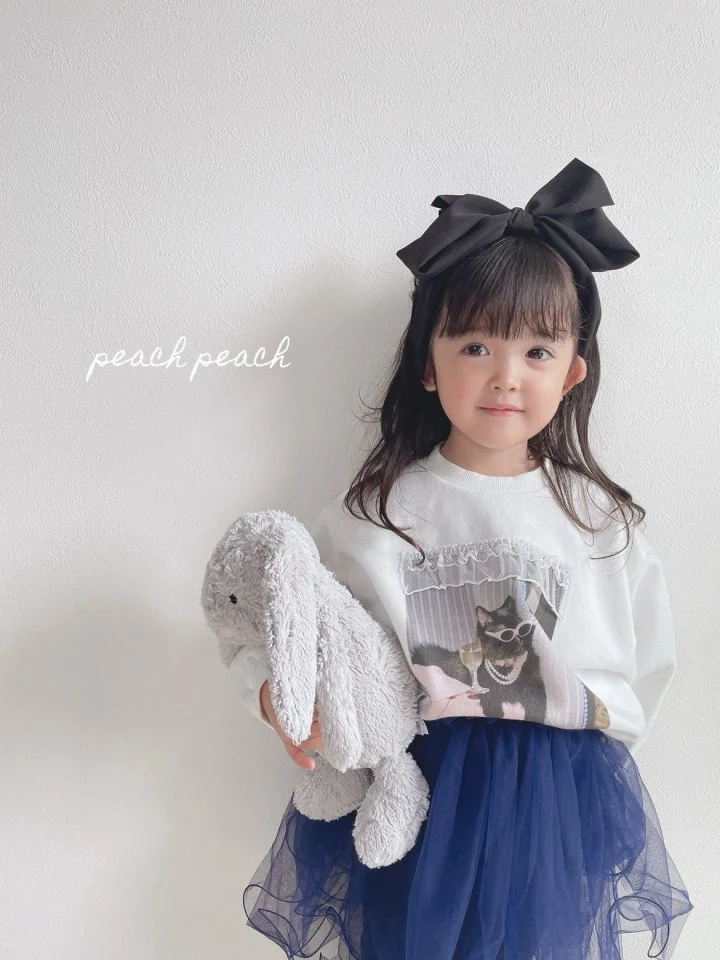 Peach Peach - Korean Children Fashion - #littlefashionista - Classy Cat Sweatshirt - 5