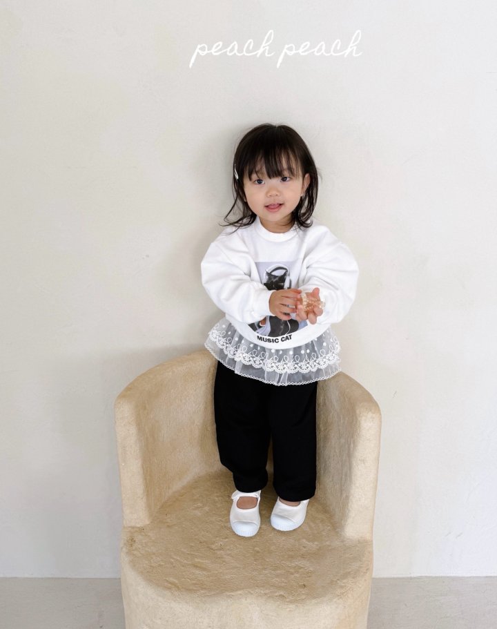 Peach Peach - Korean Children Fashion - #minifashionista - French Cat Sweatshirt - 4