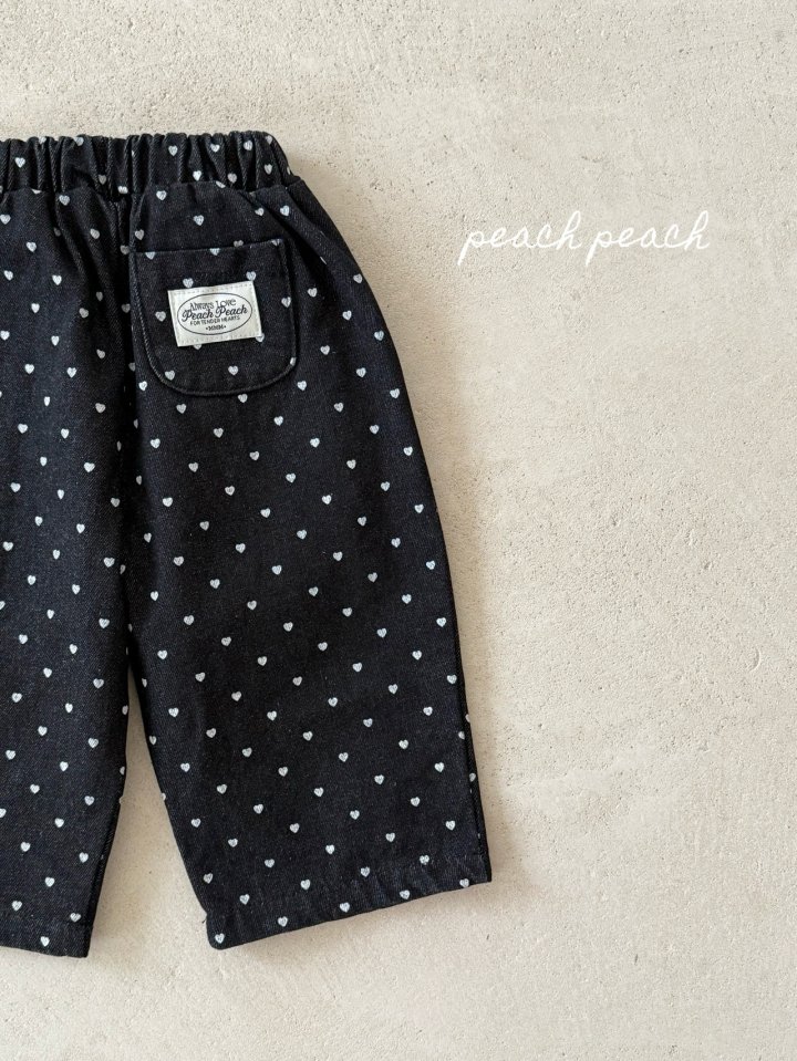 Peach Peach - Korean Children Fashion - #prettylittlegirls - Love Is Denim Pants - 7