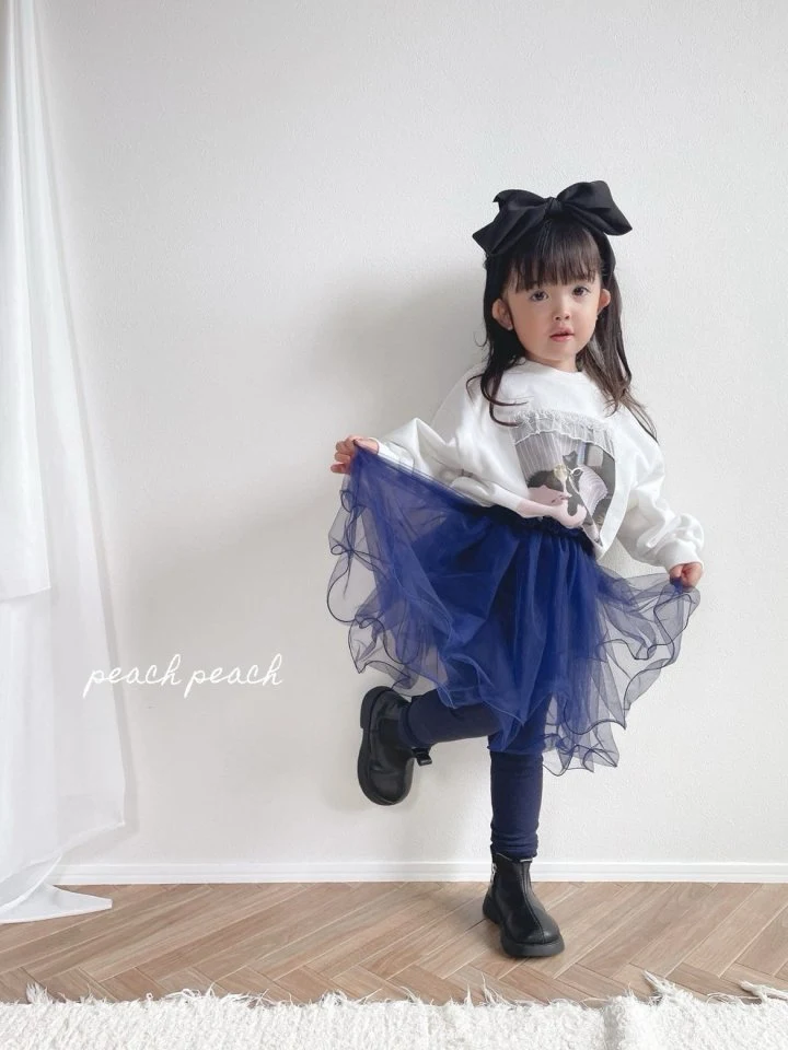 Peach Peach - Korean Children Fashion - #stylishchildhood - Classy Cat Sweatshirt - 11