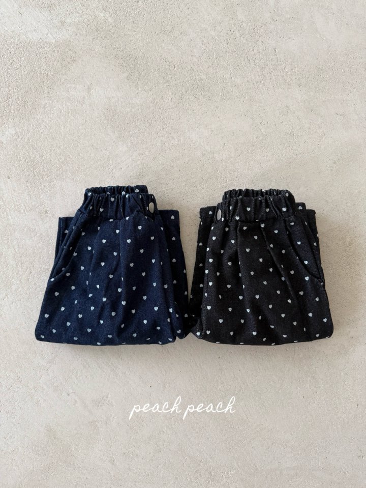 Peach Peach - Korean Children Fashion - #stylishchildhood - Love Is Denim Pants - 10