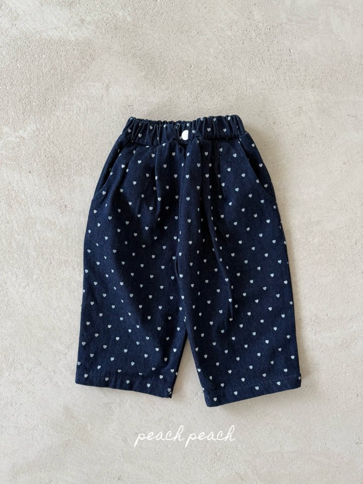 Peach Peach - Korean Children Fashion - #todddlerfashion - Love Is Denim Pants - 8