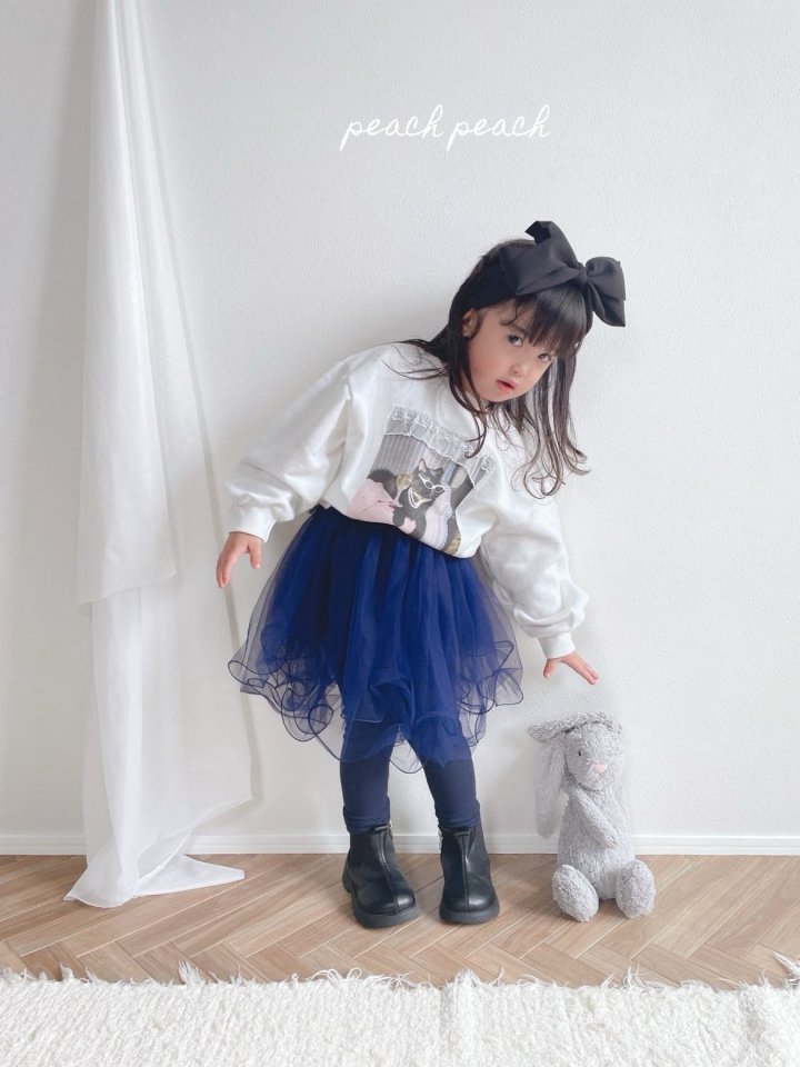 Peach Peach - Korean Children Fashion - #toddlerclothing - Classy Cat Sweatshirt - 10