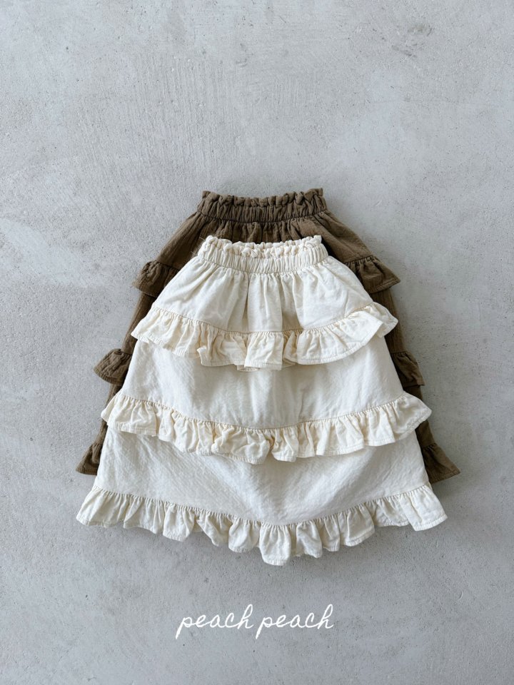 Peach Peach - Korean Children Fashion - #toddlerclothing - Custard Skirt