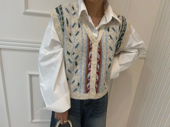 Pearls room - Korean Women Fashion - #momslook - Solid Vest - 6