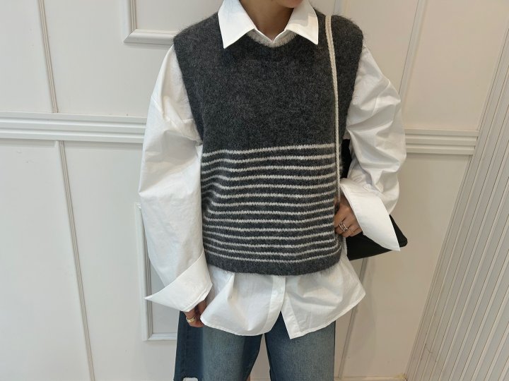 Pearls room - Korean Women Fashion - #momslook - Ethan Knit Vest - 8
