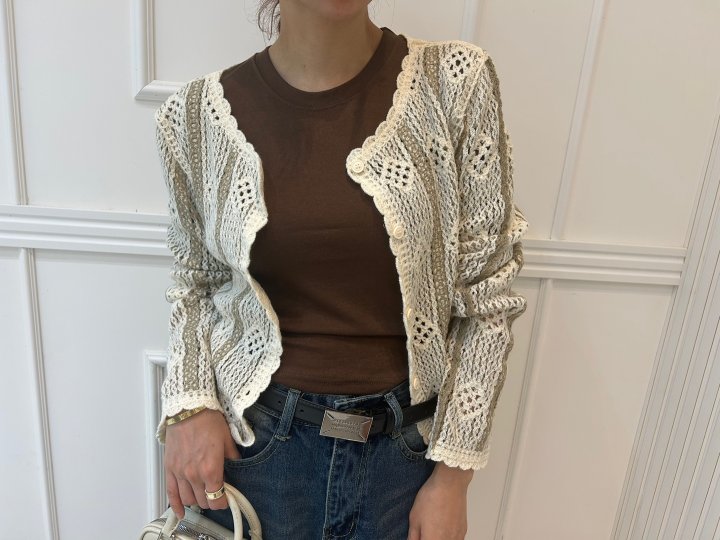 Pearls room - Korean Women Fashion - #vintageinspired - Say Cardigan - 9