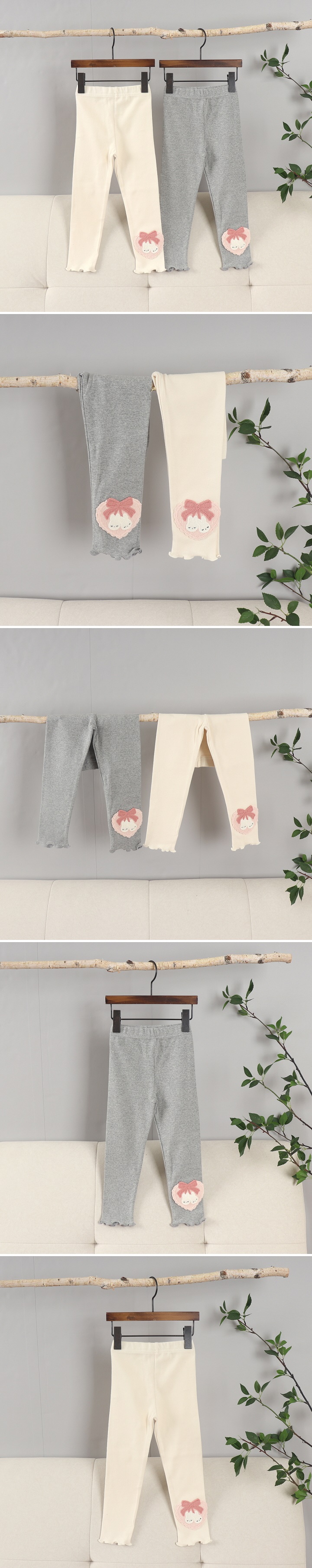 Pepper Mint - Korean Children Fashion - #Kfashion4kids - Cherry Bunny Leggings