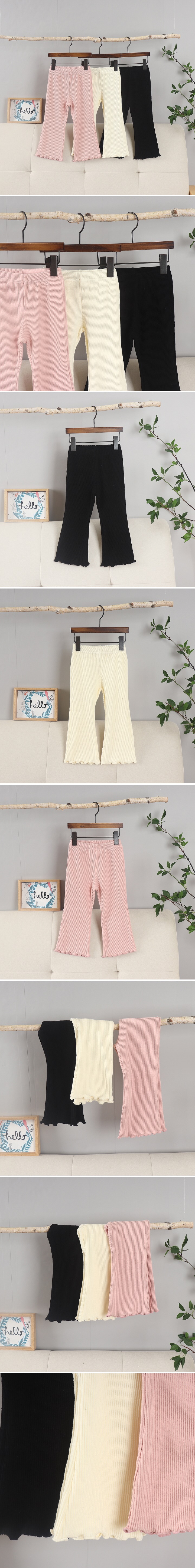 Pepper Mint - Korean Children Fashion - #kidsstore - Ribbed Bootcut Pants