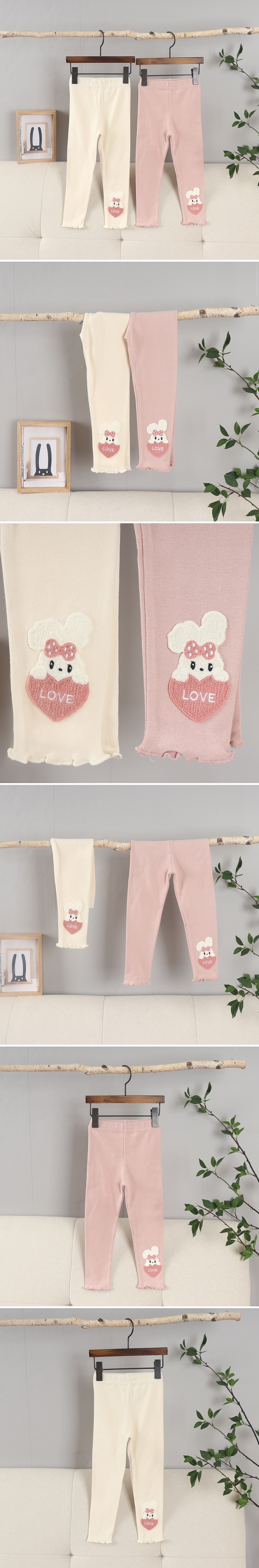 Heart Bunny Leggings by Pepper Mint for Child - view 1
