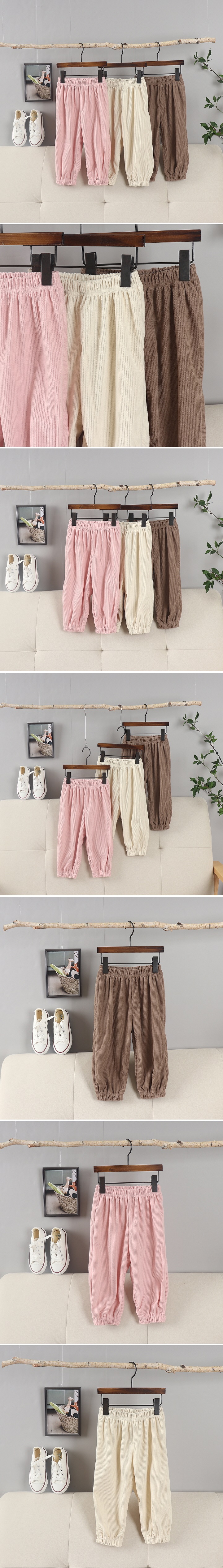 Pepper Mint - Korean Children Fashion - #kidzfashiontrend - Corduroy Balloon Pants