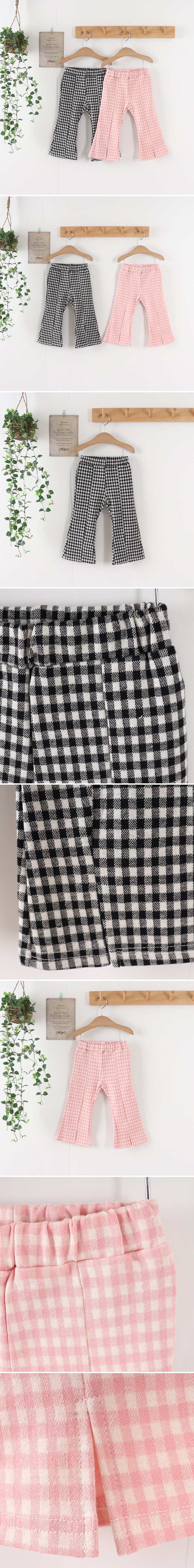 Pepper Mint - Korean Children Fashion - #stylishchildhood - Check Bootcut Pants