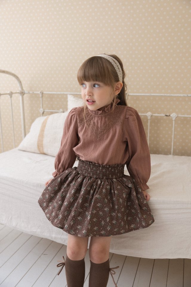 Perrobebe - Korean Children Fashion - #designkidswear - Marianne Smocked Skirt - 10
