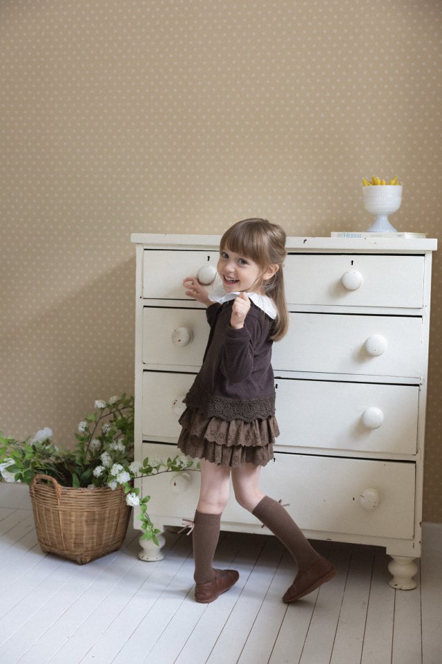 Perrobebe - Korean Children Fashion - #designkidswear - Grace Layered Skirt Pants - 7
