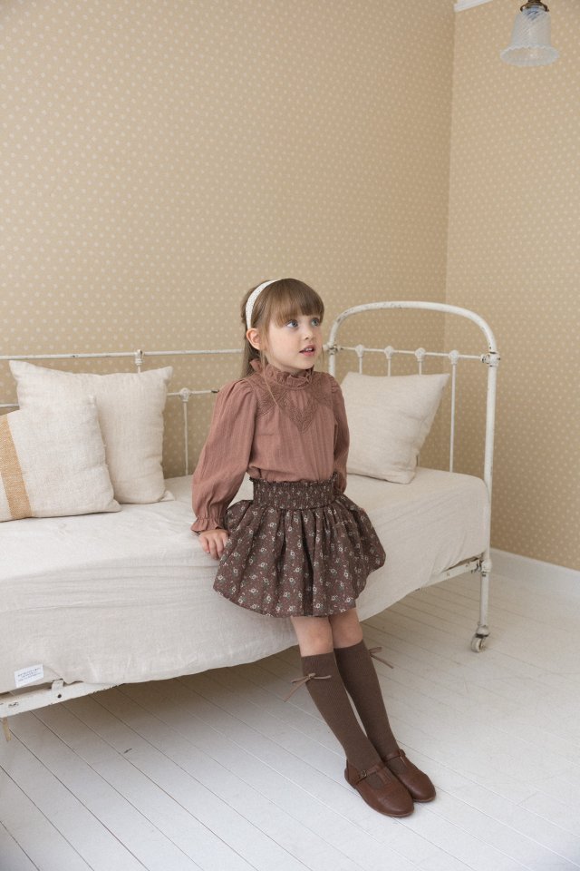 Perrobebe - Korean Children Fashion - #magicofchildhood - Isabella Lace Blouse - 4