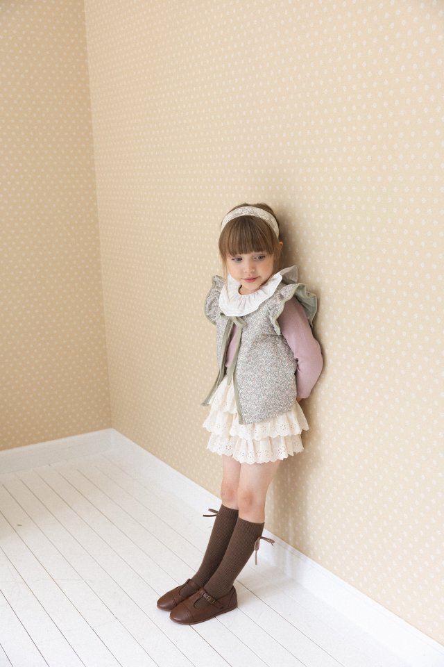 Perrobebe - Korean Children Fashion - #todddlerfashion - Hannah Pintuck Frill Tee - 8