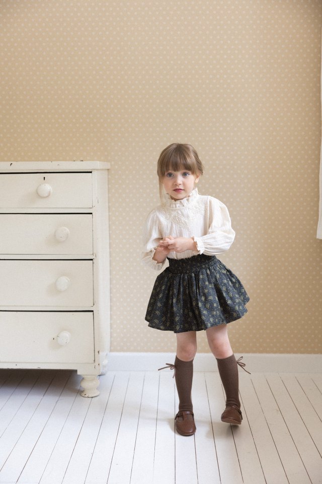 Perrobebe - Korean Children Fashion - #todddlerfashion - Marianne Smocked Skirt - 5