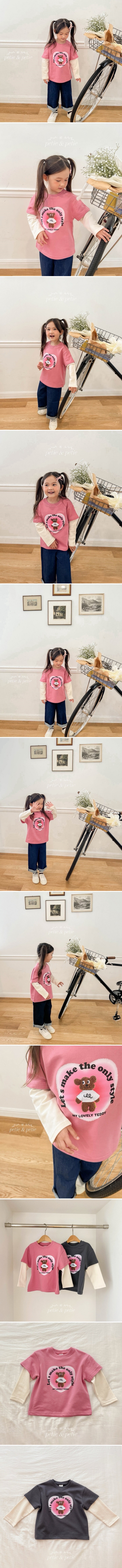 Petit & Petit - Korean Children Fashion - #kidzfashiontrend - Bear Layered Tee - 2