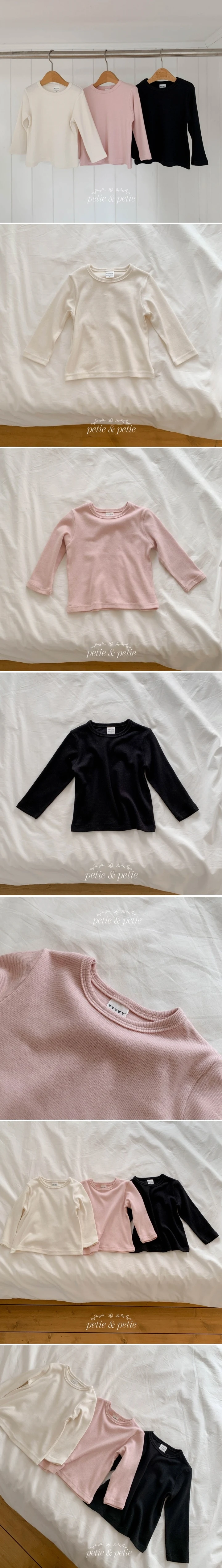 Petit & Petit - Korean Children Fashion - #stylishchildhood - Mild Plain Tee - 2