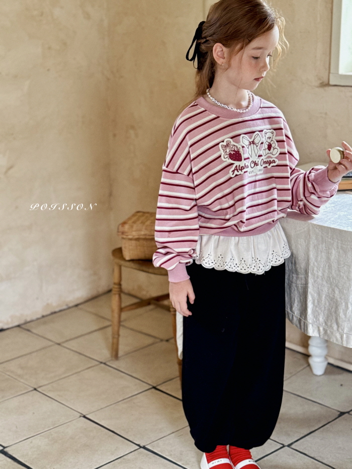 Poisson - Korean Children Fashion - #Kfashion4kids - Petit Border Sweatshirt - 7