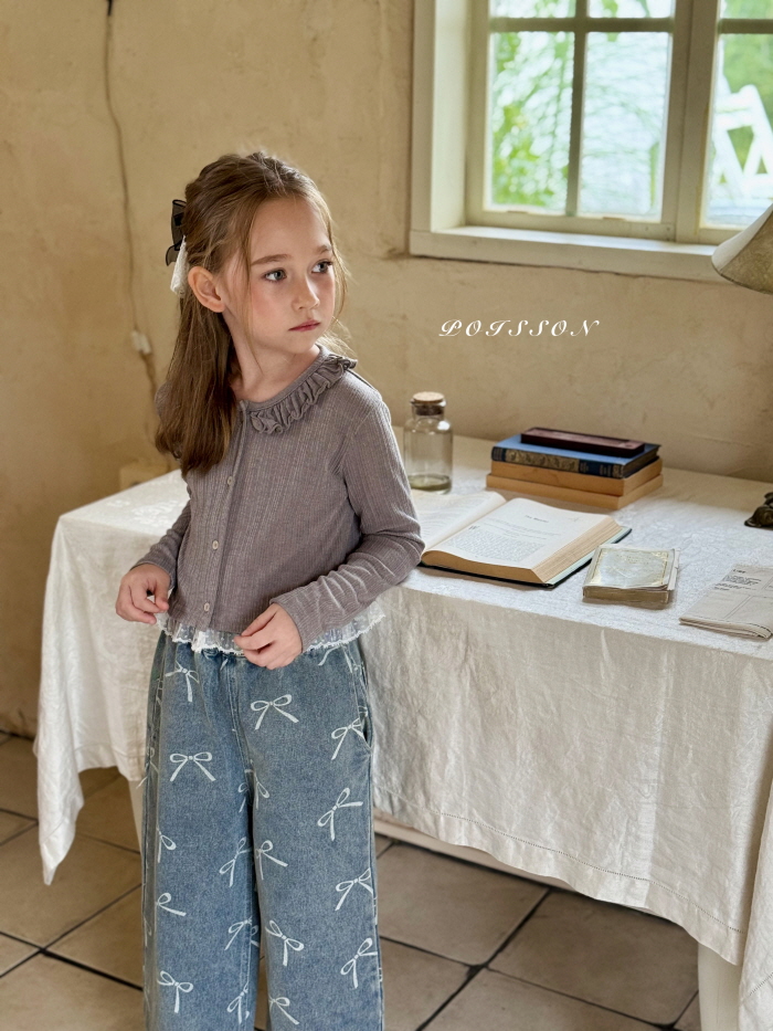 Poisson - Korean Children Fashion - #Kfashion4kids - Ribbony Denim Pants - 7