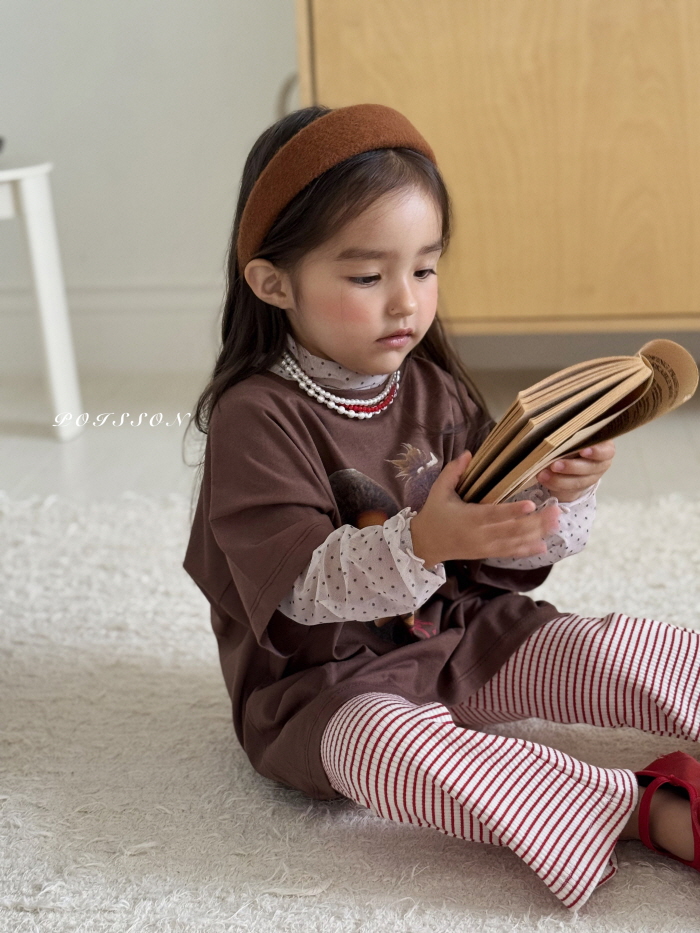 Poisson - Korean Children Fashion - #stylishchildhood - Lace Half Turtleneck - 4