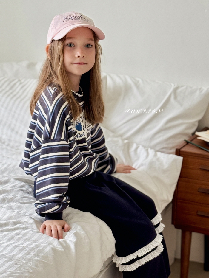 Poisson - Korean Children Fashion - #childofig - Petit Border Sweatshirt - 12
