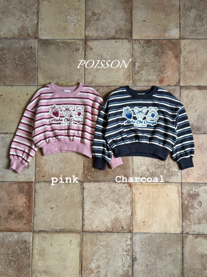 Poisson - Korean Children Fashion - #designkidswear - Petit Border Sweatshirt