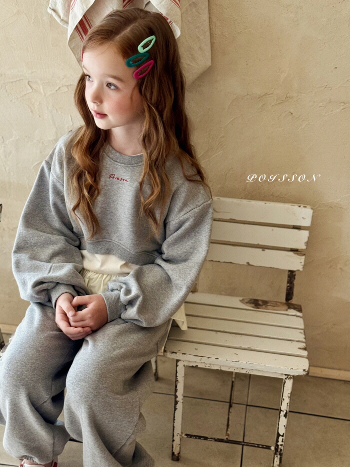 Poisson - Korean Children Fashion - #discoveringself - Autumn Crop Sweatshirt - 4