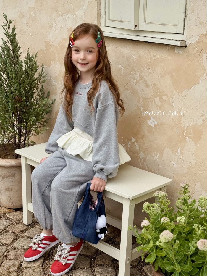 Poisson - Korean Children Fashion - #kidsshorts - Autumn Crop Sweatshirt - 5