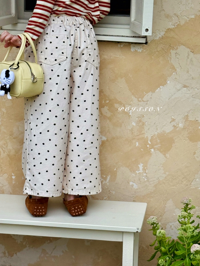 Poisson - Korean Children Fashion - #kidsstore - Kitsch Dot Pants - 12