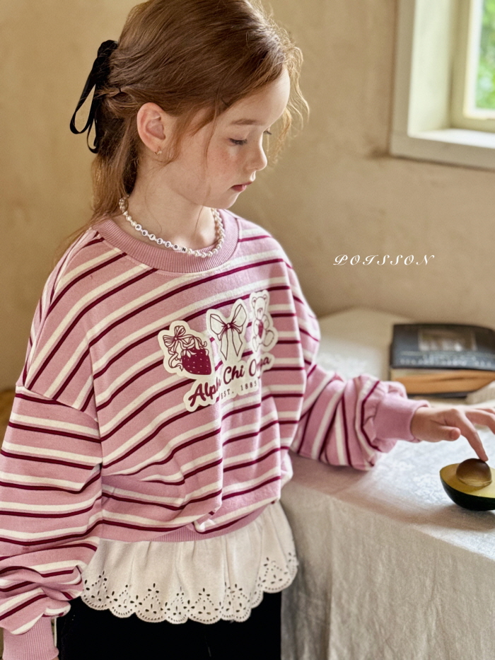 Poisson - Korean Children Fashion - #littlefashionista - Petit Border Sweatshirt - 8