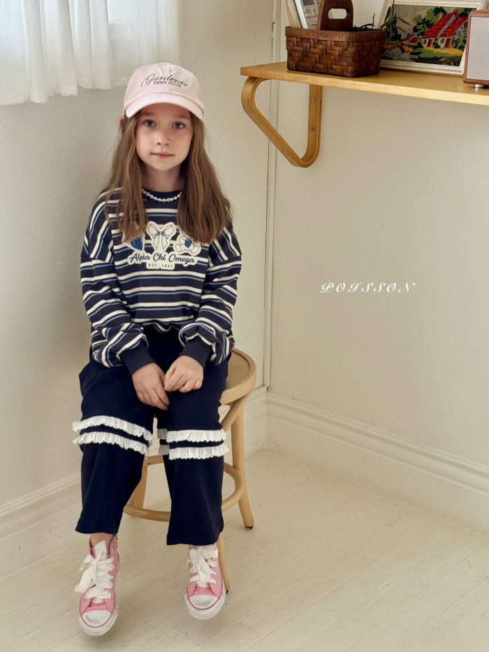 Poisson - Korean Children Fashion - #prettylittlegirls - Petit Border Sweatshirt - 11