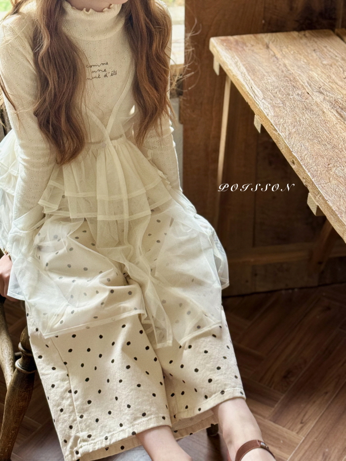 Poisson - Korean Children Fashion - #stylishchildhood - Kitsch Dot Pants - 5