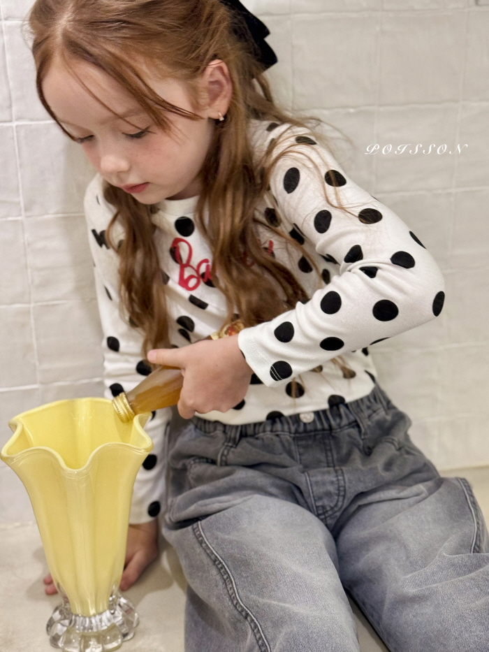 Poisson - Korean Children Fashion - #toddlerclothing - Brush Denim Pants - 11