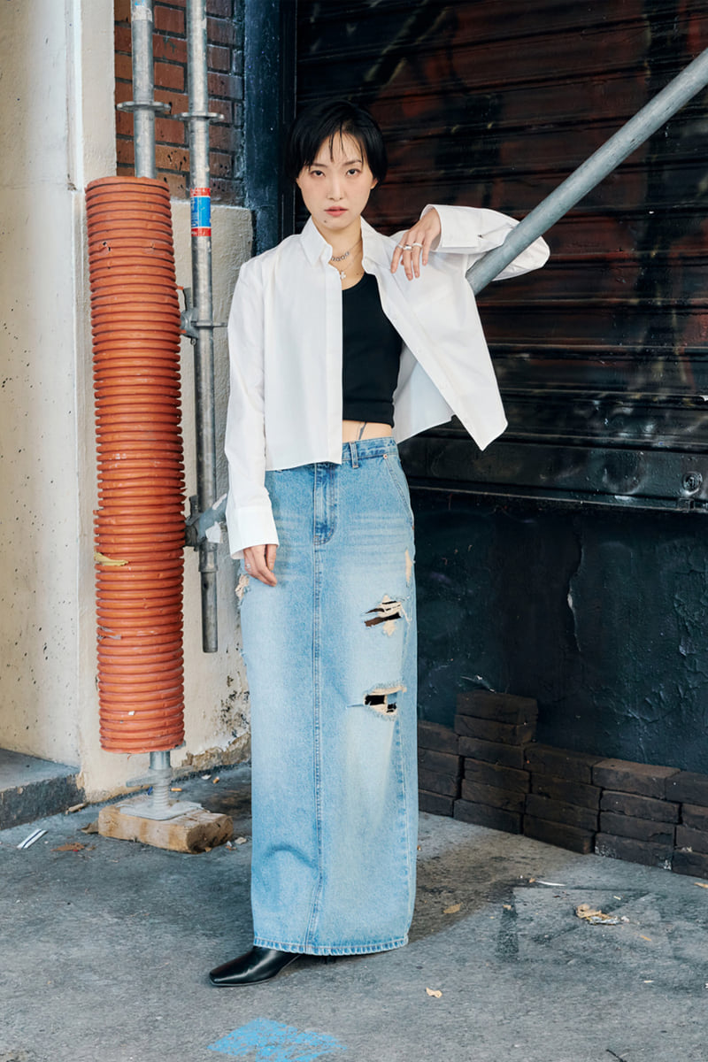 Project Wave - Korean Women Fashion - #momslook - Mono Crop Shirt - 7