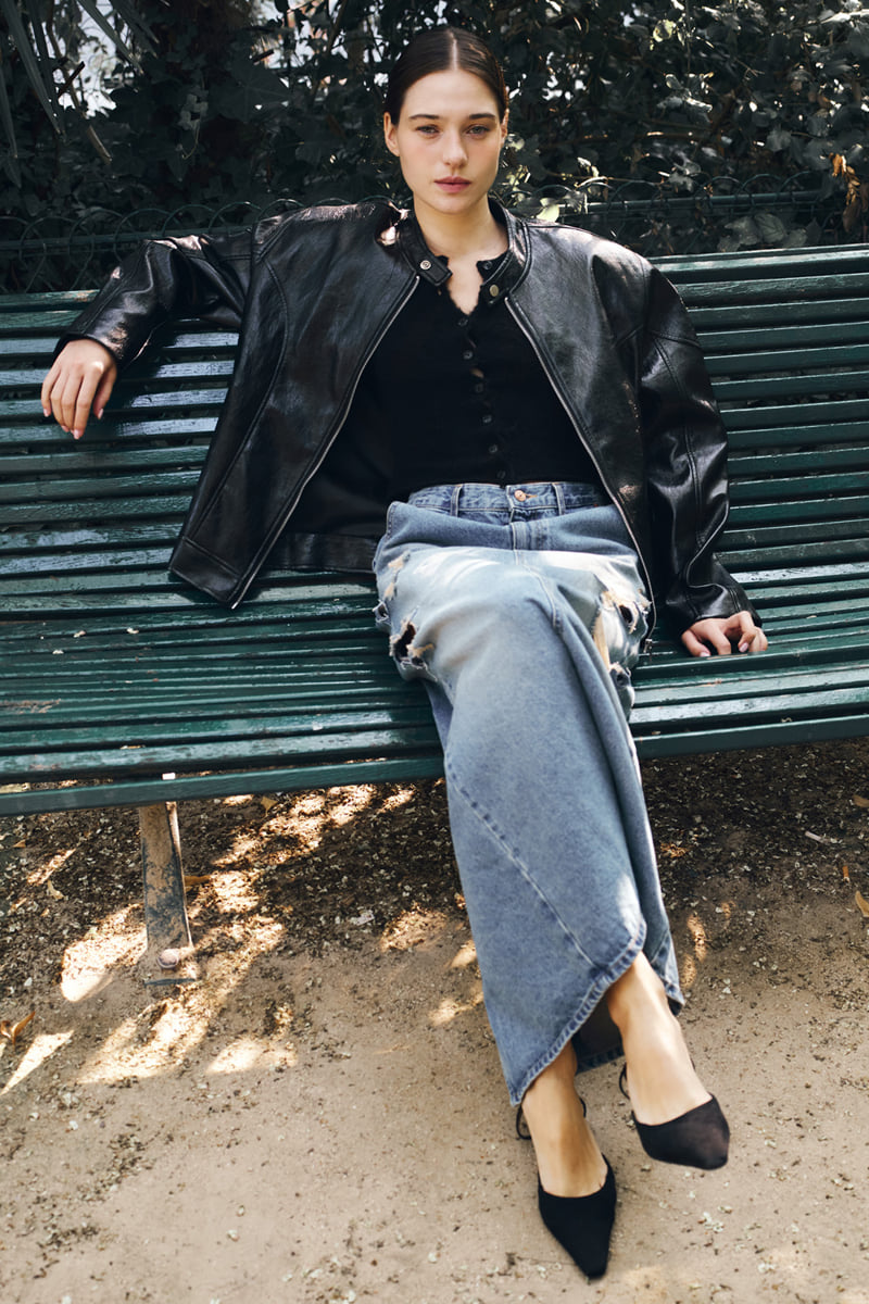 Project Wave - Korean Women Fashion - #momslook - Damange Maxi Denim Skirt - 11