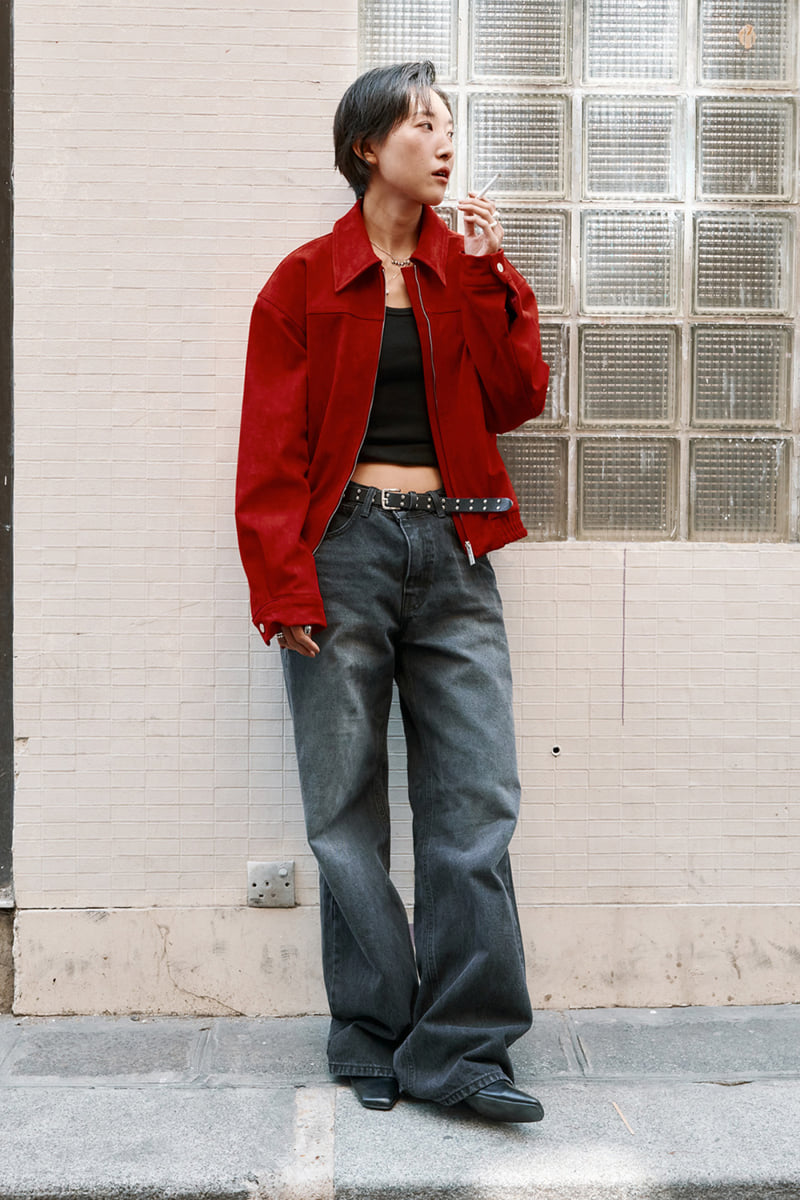 Project Wave - Korean Women Fashion - #momslook - Black Washing Denim Pants - 8