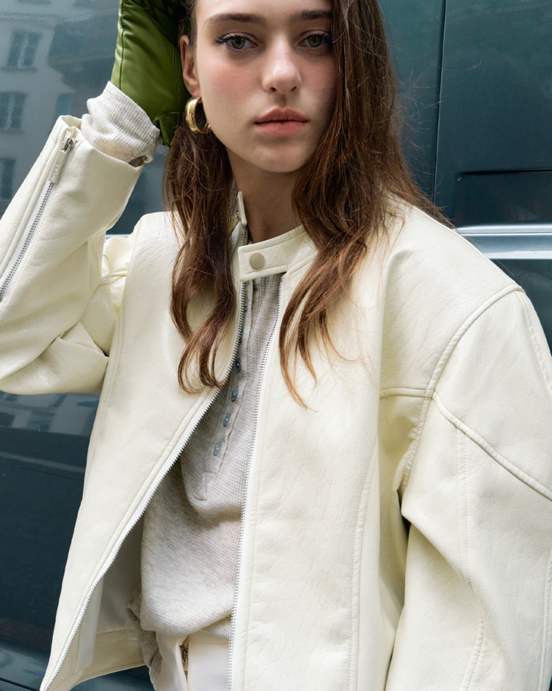 Project Wave - Korean Women Fashion - #womensfashion - Crack Rider Jacket - 4