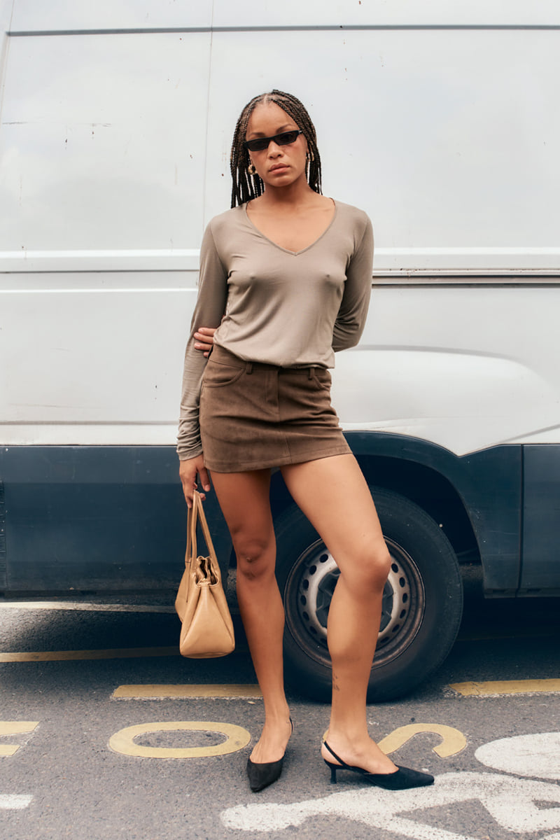 Project Wave - Korean Women Fashion - #momslook - See Through V-neck Tee - 6