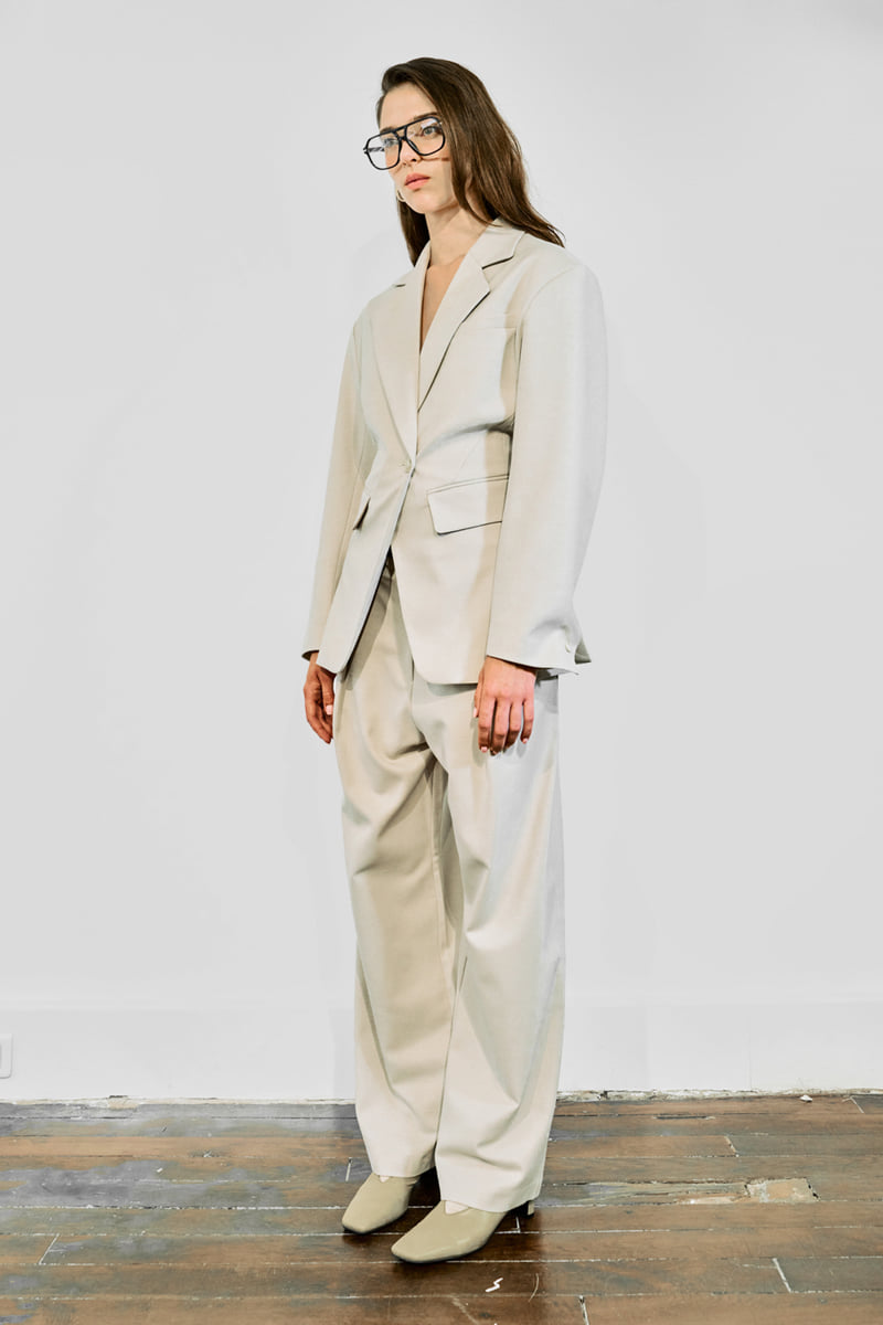 Project Wave - Korean Women Fashion - #momslook - Pale Two Tuck Wool Trouser