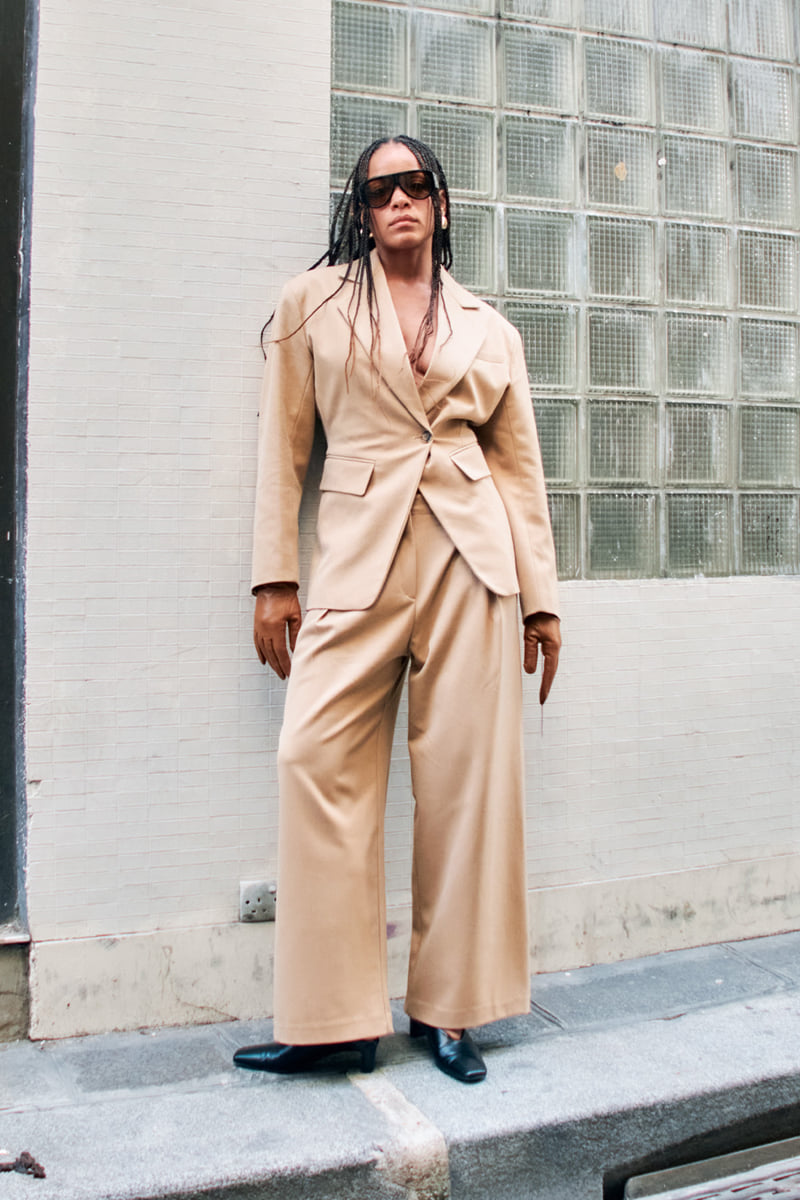 Project Wave - Korean Women Fashion - #pursuepretty - Pale Tailored One-Button Over Jacket - 6