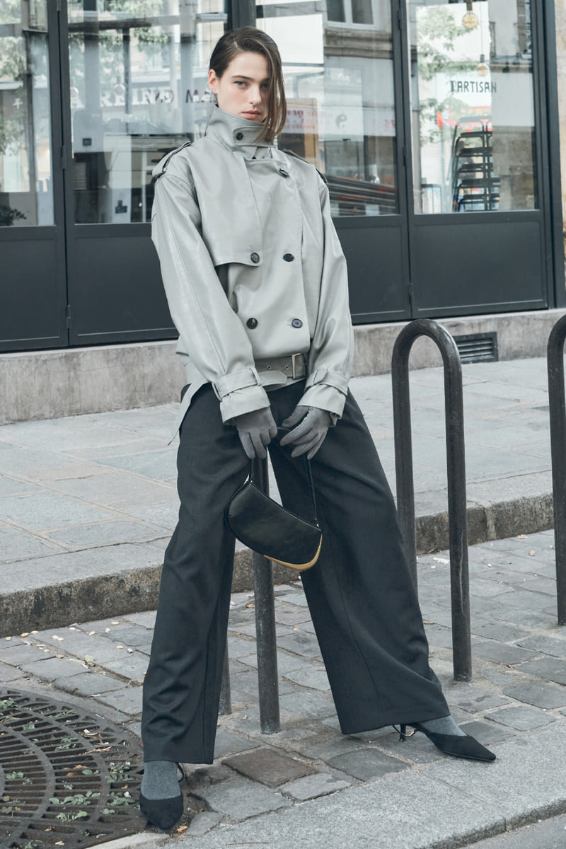 Project Wave - Korean Women Fashion - #shopsmall - Pale Two Tuck Wool Trouser - 8