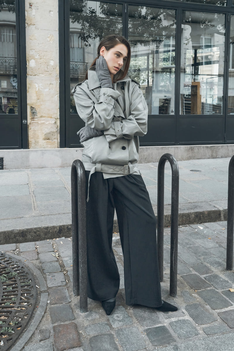 Project Wave - Korean Women Fashion - #thatsdarling - Pale Two Tuck Wool Trouser - 9