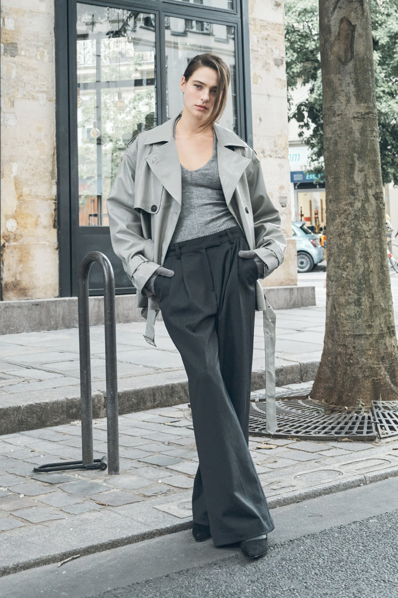 Project Wave - Korean Women Fashion - #thelittlethings - Pale Two Tuck Wool Trouser - 10