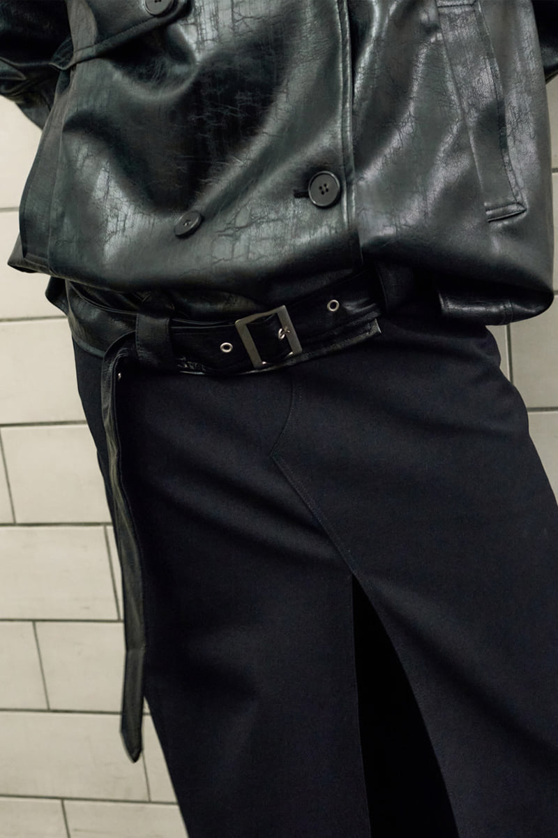 Project Wave - Korean Women Fashion - #thelittlethings - Petal Half Leather Trench Coat - 6