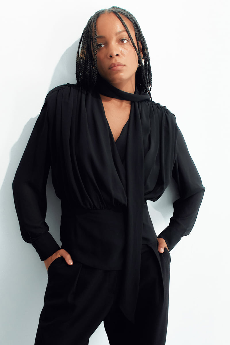 Project Wave - Korean Women Fashion - #vintageinspired - Chiffon Shirring Blouse - 9